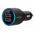 Автомобильное ЗУ Belkin Dual USB Charger (2 USB x 2.1Amp), Черный